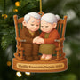 7140OFR1 effet dimpression 3d ornement noel acrylique personnalise vieillir ensemble couple toi  moi 7140otpng