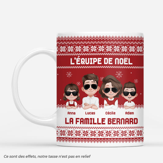 7146MFR1 mug personnalise pour famille notre bande de noel 7146m8kti