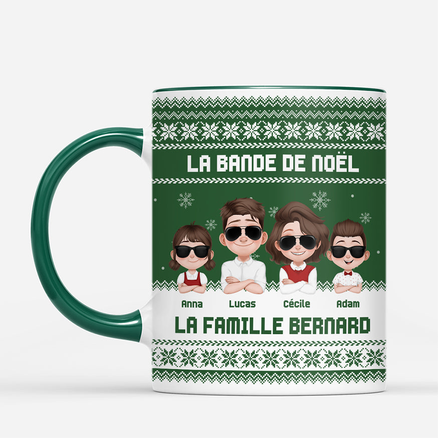 7146MFR2 mug personnalise pour famille notre bande de noel 7146m8kti