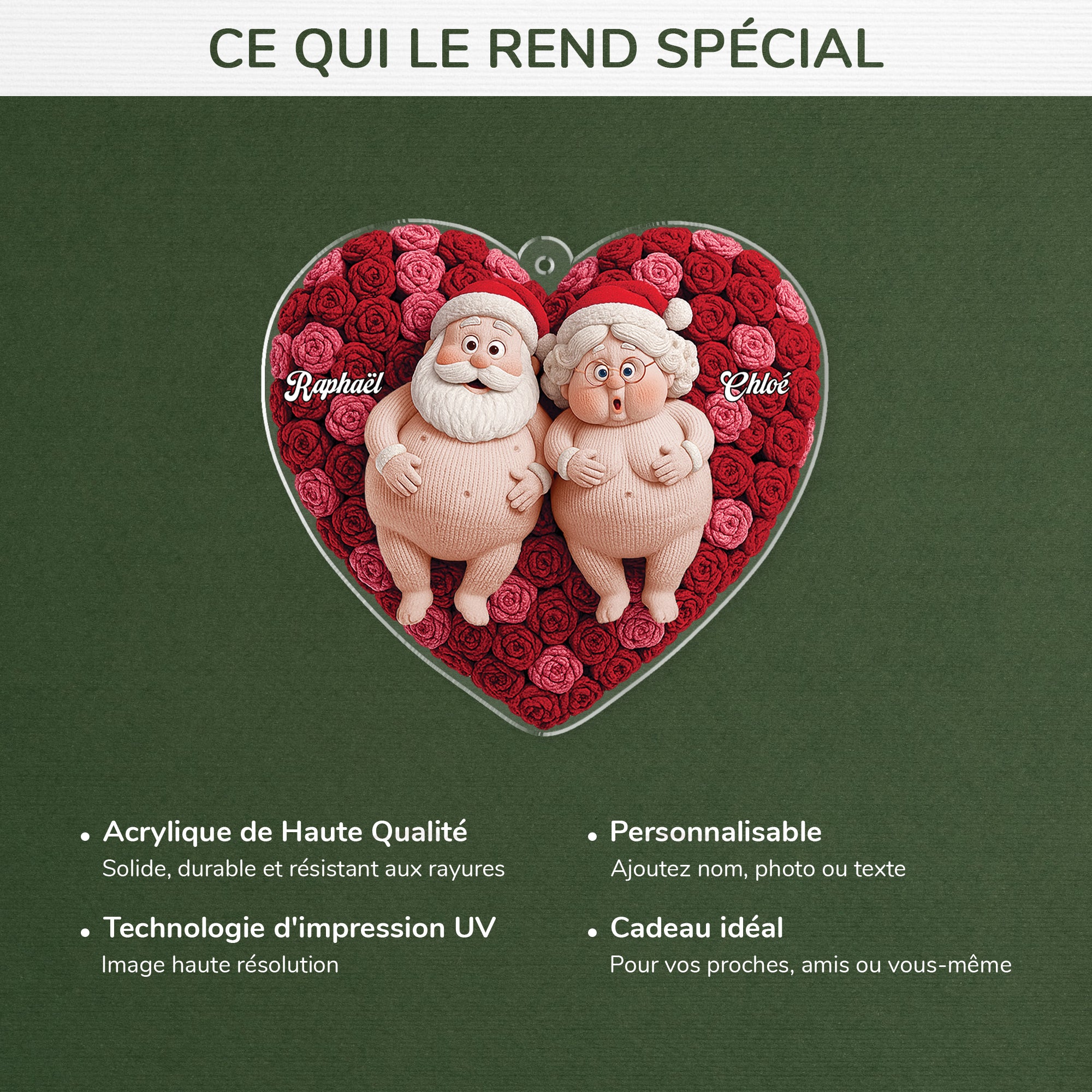 7150OFR4 effet dimpression 3d ornement acrylique personnalise cadeau de noel pour couple_ unique 7150o3pqg