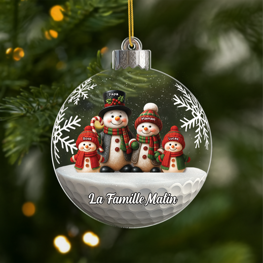 7156OFR1 effet dimpression 3d ornement acrylique personnalise boule de noel famille laine 7156ott5i