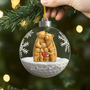 7158OFR2 effet dimpression 3d ornement acrylique personnalise boule de noel famille ours 7158OTT5I