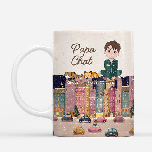 7163MFR1 mug personnalise papa chat et la ville 7163m8ynd