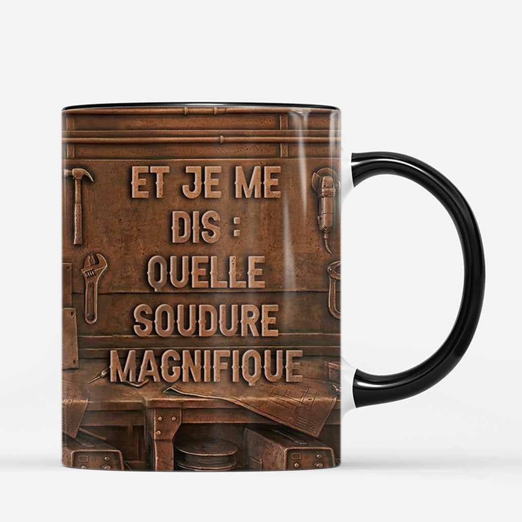 7167MFR3 effet dimpression 3d mug personnalise pour homme soudeur quelle soudure magnifique 7167m8tab