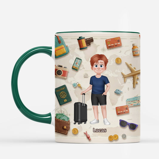 7171MFR2 effet dimpression 3d mug personnalise femmehomme juste une fille qui aime voyager 7171m8paa