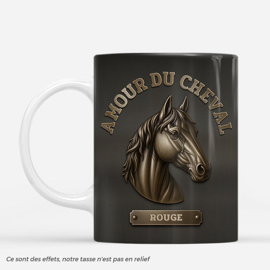 7172MFR1 effet dimpression 3d mug personnalise amour du cheval 7172m8znu