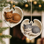 7173OFR2 effet dimpression 3d ornement en bois a 1 couche personnalise commemoratif ange chat qui dort 7173o3zzd