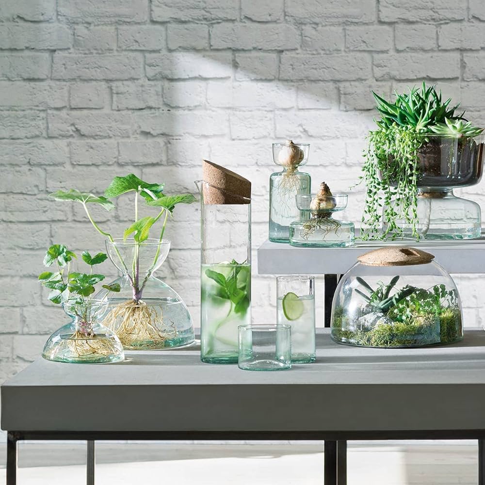 Vase LSA International “Canopy – Verre Recyclé Vert”