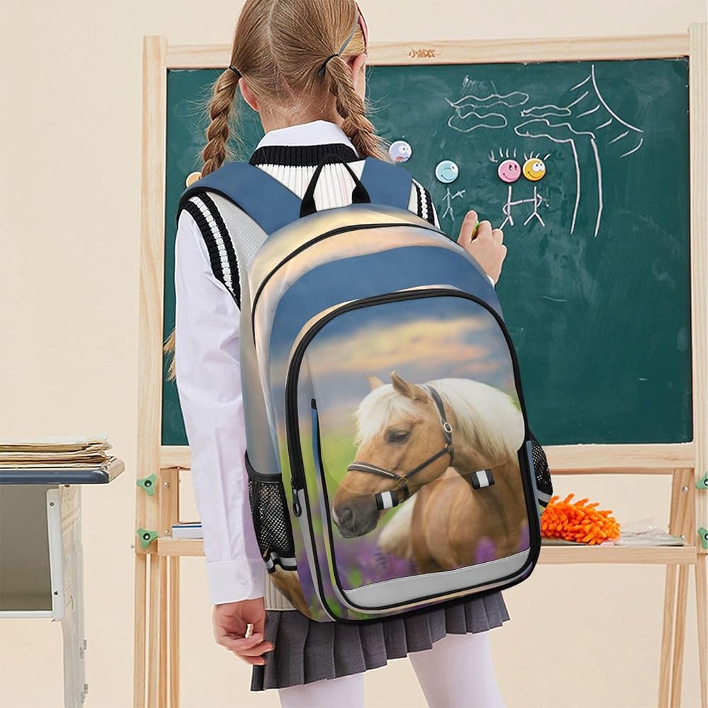 Sac à dos ou trousse scolaire thème cheval