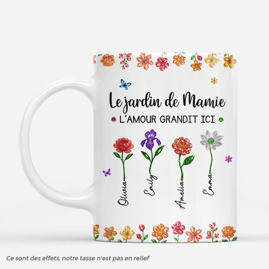 7211MFR1 mug personnalise amour dans le jardin de mamie maman 7211m6t5a