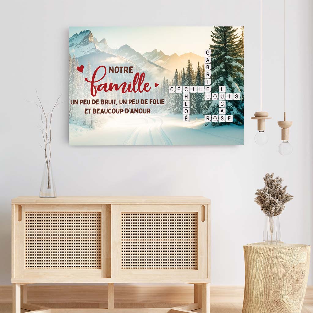 7215CFR3 toile mot croise personnalise rentrer a la maison pour noel 7215c6t5i