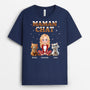 7216AFR2 t shirt personnalise de noel maman chat biscuit 7216atyzd