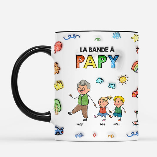 7217MFR2 effet dimpression 3d mug personnalise colore la bande a mamie papy 7217mthaa