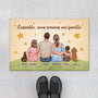 7231DFR1 paillasson personnalise famille et animaux ensemble sous les etoiles 7231d8t5i