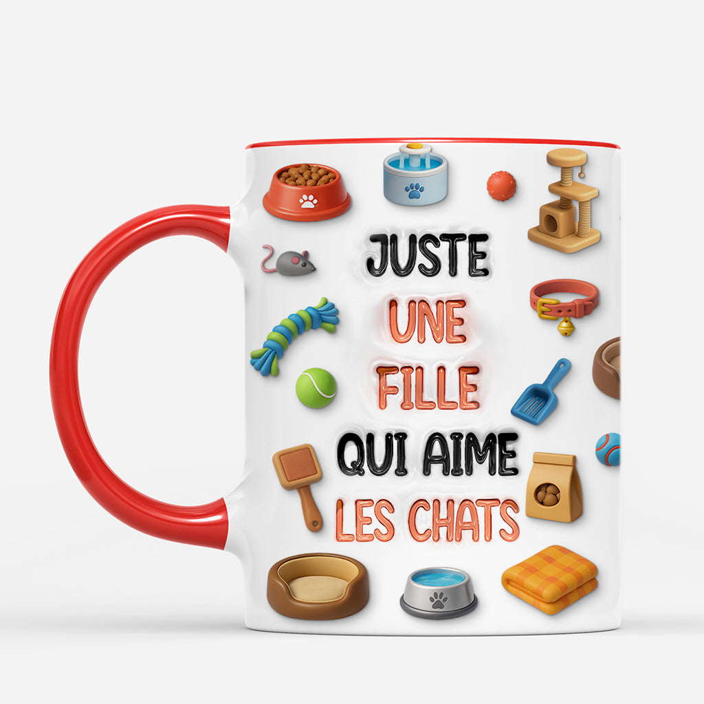 7246MFR2 effet dimpression 3d mug personnalise chat un garcon qui aime le chat 7246mkvzd