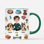 7246MFR3 effet dimpression 3d mug personnalise chien une fille qui aime le chien 7246mkvzc