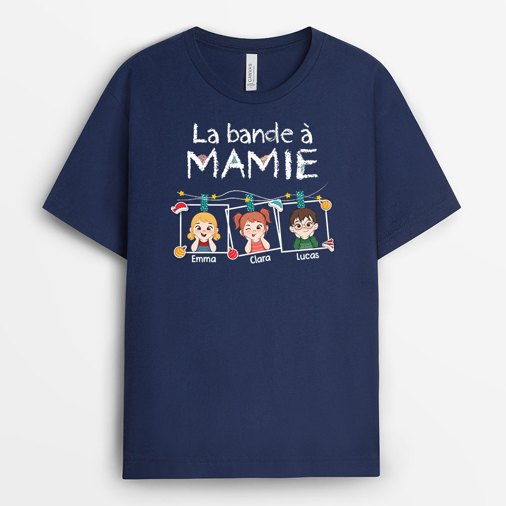 7253AFR2 t shirt personnalise la bande a papy mamie de noel 7253akt5b