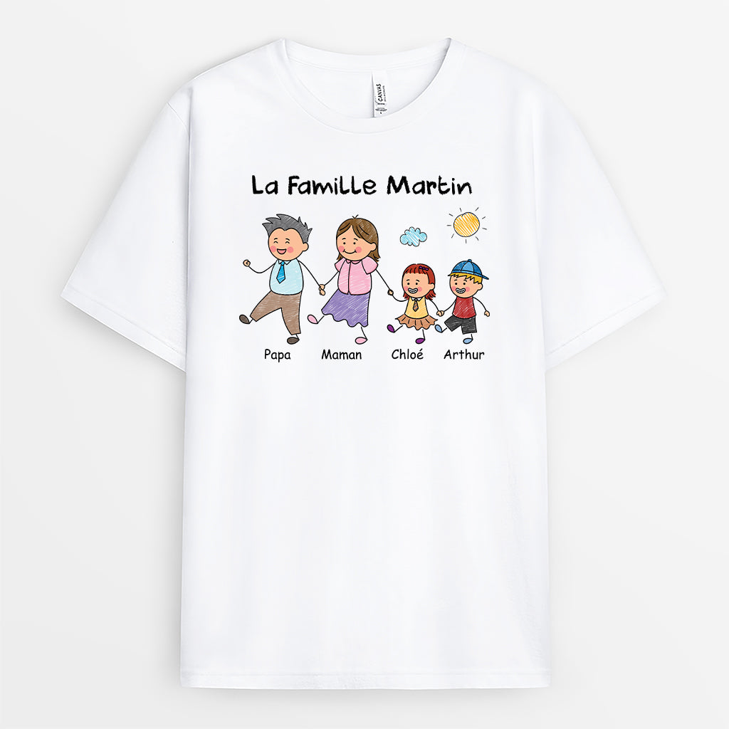 7254AFR1 t shirt personnalise notre famille mignonne 7254a3v5i