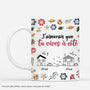 7262MFR1 effet dimpression 3d mug personnalise amis avec fleur vivre a cote 7262m8v5f