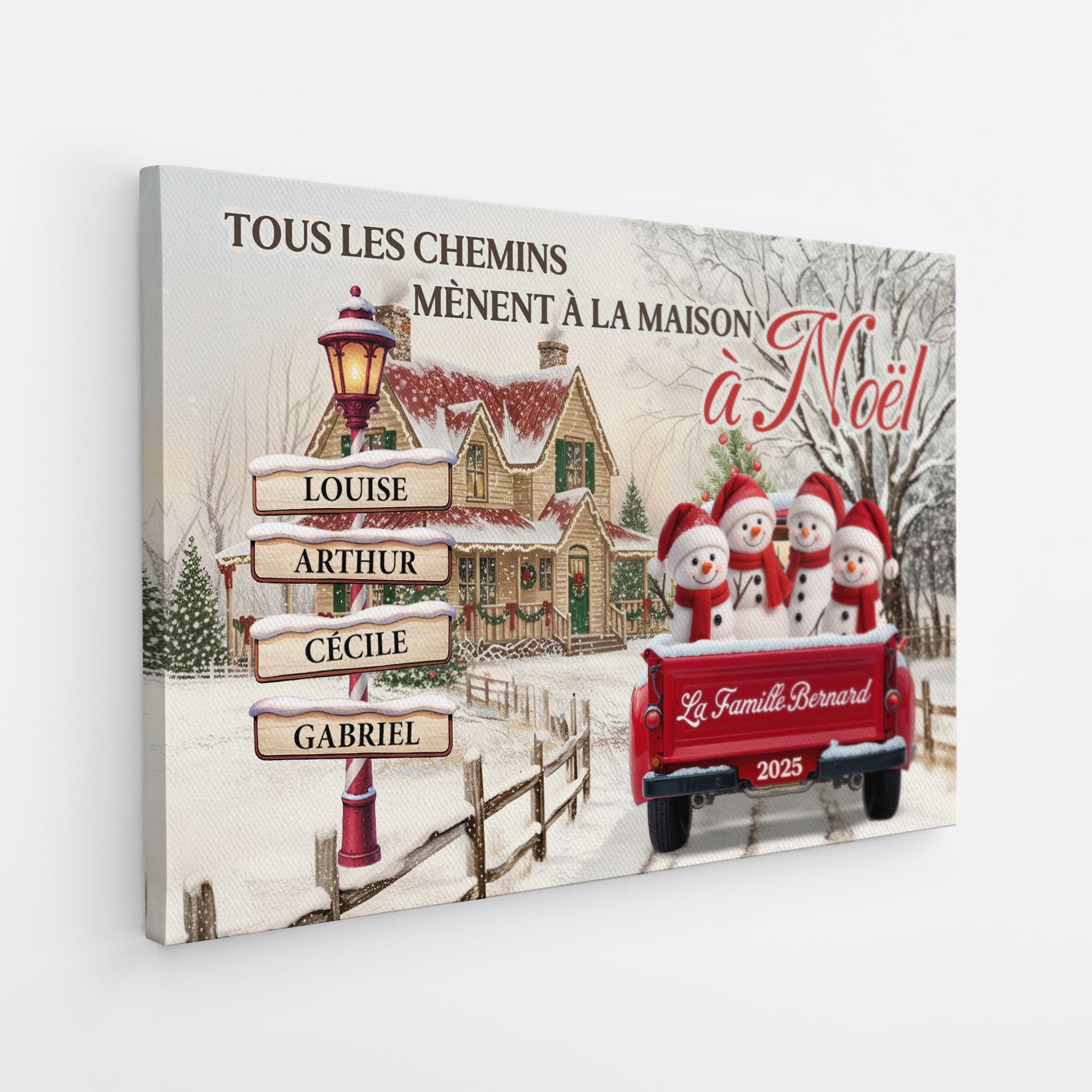7268CFR2 toile personnalisee prenom avec mot croise noel en famille 7268ctv5i