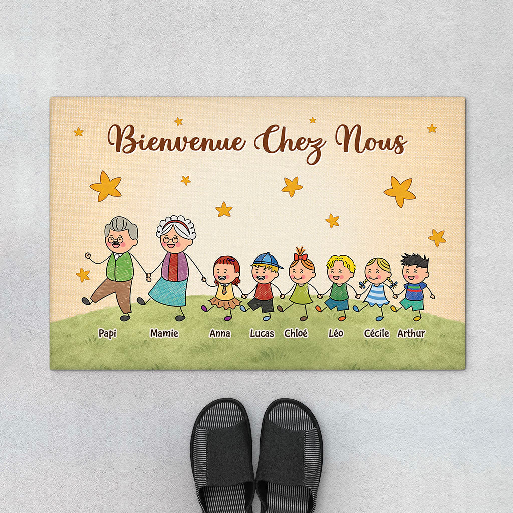 7280DFR2 paillasson personnalise famille toute la famille sous les etoiles 7280d3v5i