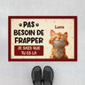 7285DFR1 paillasson personnalise chat pas besoin de frapper je sais 7285d8kcd
