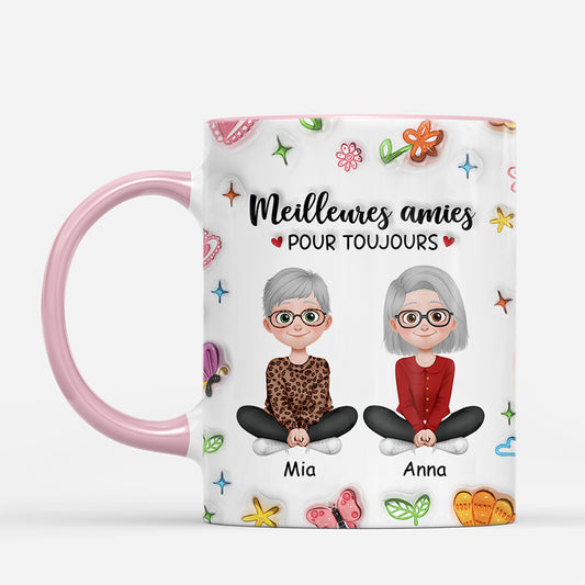 7289MFR2 effet dimpression 3d mug personnalise meilleure amie et soeur pour toujours 7289m3z5f