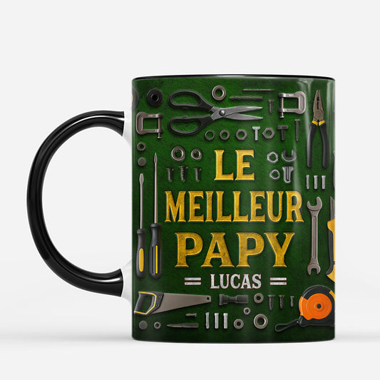 7291MFR2 effet dimpression 3d mug personnalise homme bricoleur le meilleur papa papy 7291m6pmb