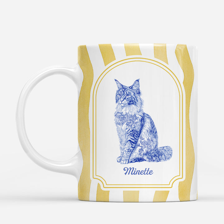 Mug Personnalisable CréaCat – Chat Siamois – Céramique Blanc