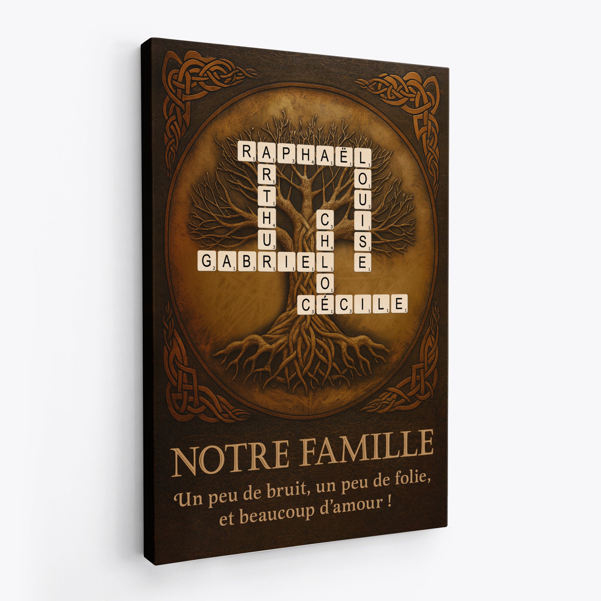 7303CFR2 toile personnalisee mots croises arbre de vie magique 7303c6tzi