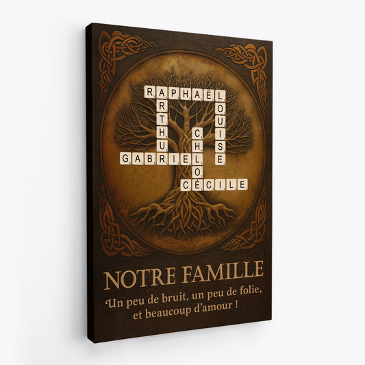 7303CFR2 toile personnalisee mots croises arbre de vie magique 7303c6tzi