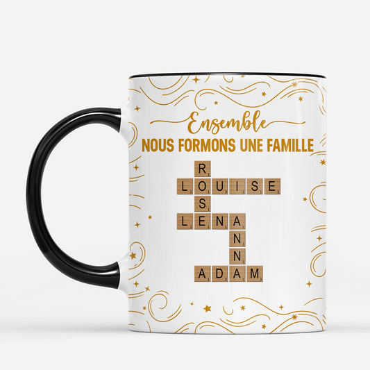 7312MFR2 mug personnalise notre famille avec mot croise 7312m3tmi