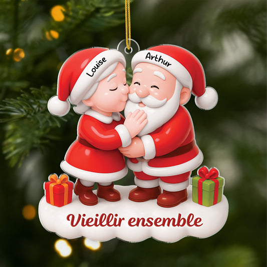 7315OFR1 effet dimpression 3d ornement acrylique personnalise vieillir ensemble couple de noel 7315o3q5g