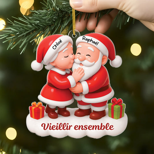 7315OFR2 effet dimpression 3d ornement acrylique personnalise vieillir ensemble couple de noel 7315o3q5g