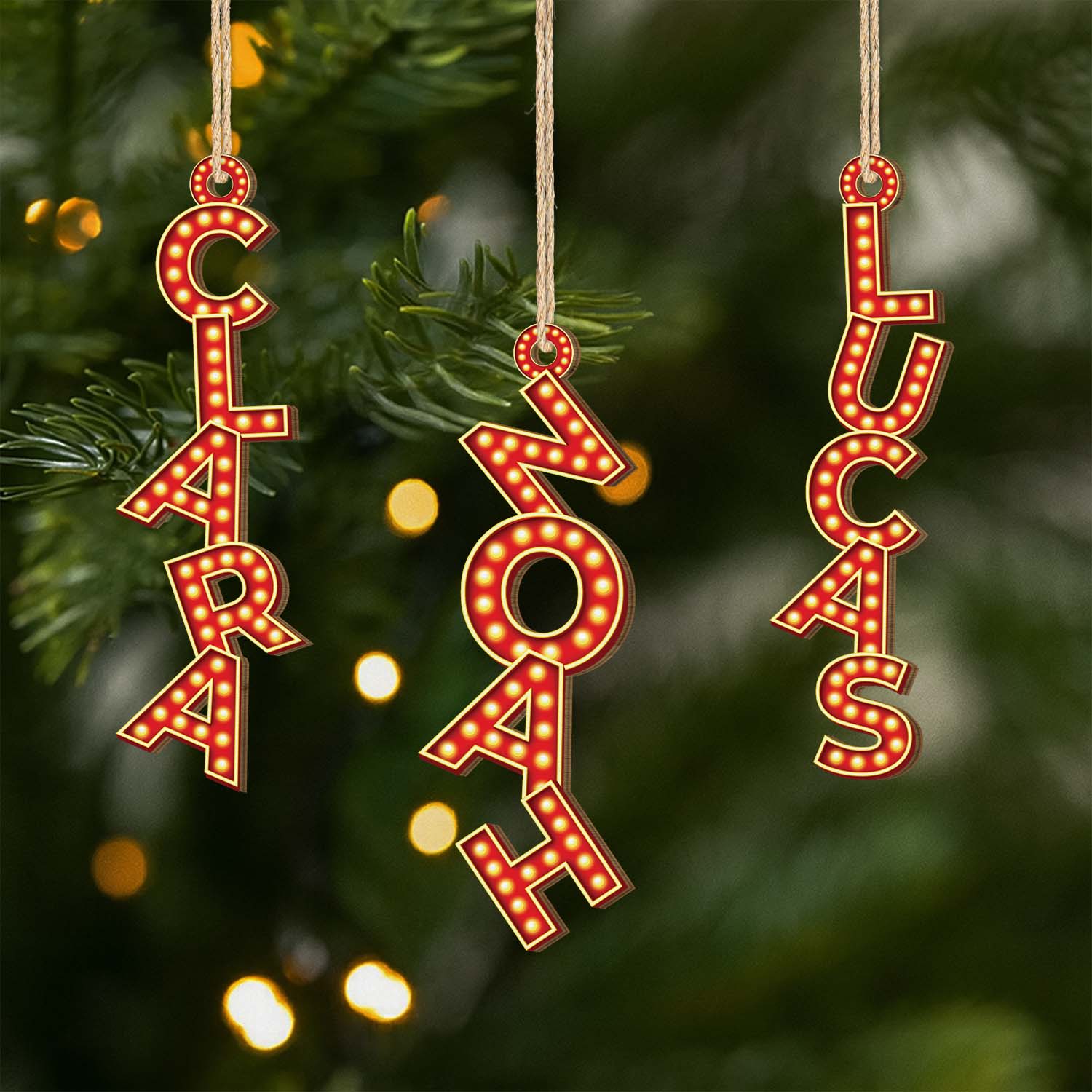 7324OFR1 effet dimpression 3d ornement en bois a 1 couche personnalise hommefemme lettres de prenom style cinema 7324otm5a