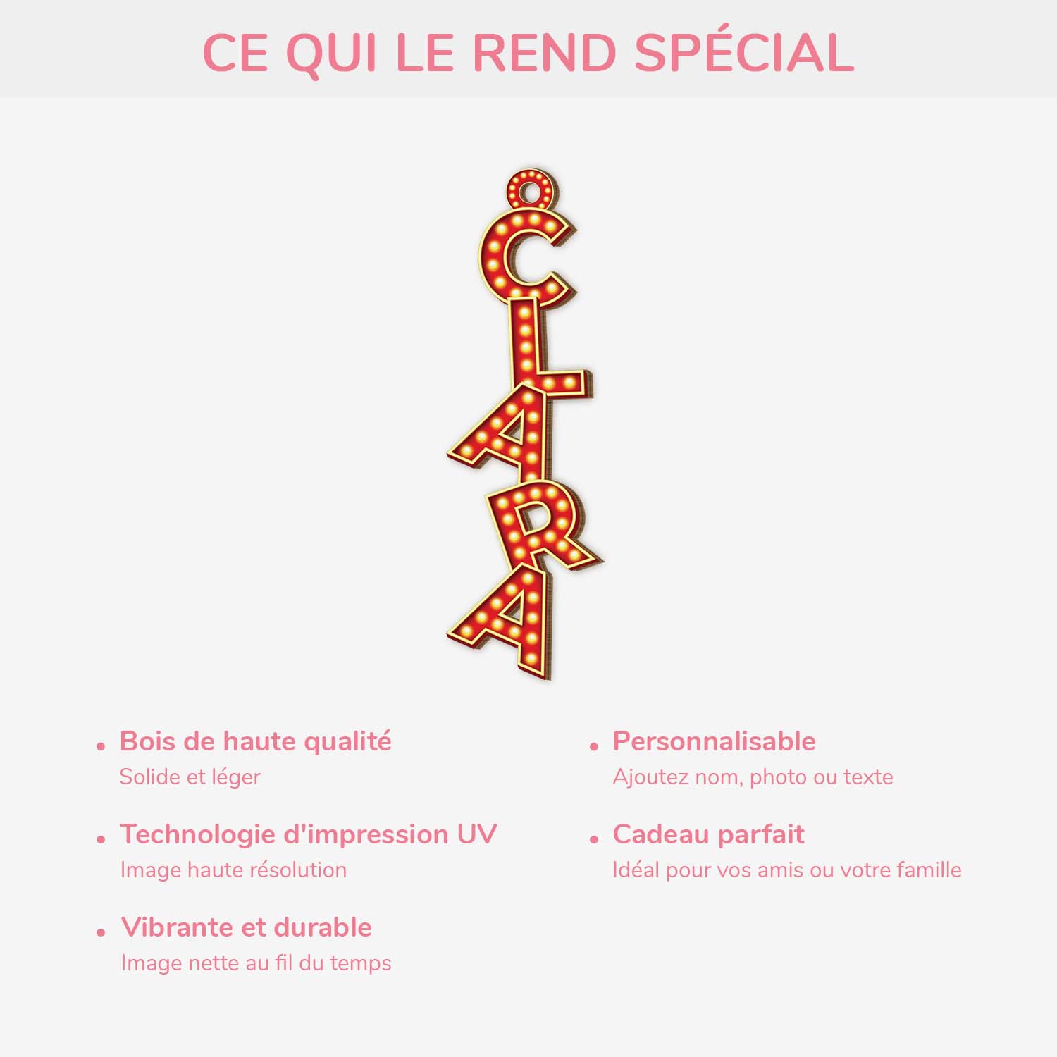 7324OFR3 effet dimpression 3d ornement en bois a 1 couche personnalise hommefemme lettres de prenom style cinema 7324otm5a