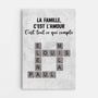 7328CFR1 toile mot croise personnalise amour eternel de la famille 7328c8m5i