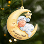 7330OFR1 effet dimpression 3d ornement acrylique personnalise premier noel de bebe avec la lune 7330o3q5k