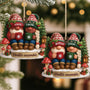 7341OFR1 effet dimpression 3d ornement noel en bois a 1 couche personnalise vieillir ensemble couple gnome 7341o3l5g_2