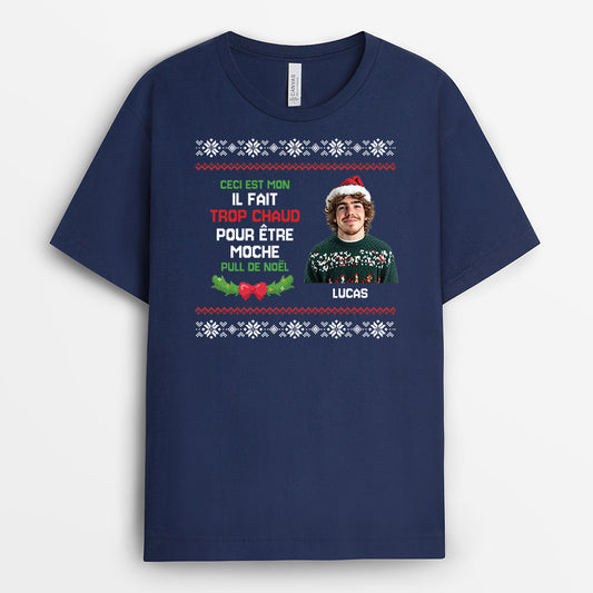 7346AFR2 t shirt personnalise ceci est mon t shirt de noel drole 7346a6mna