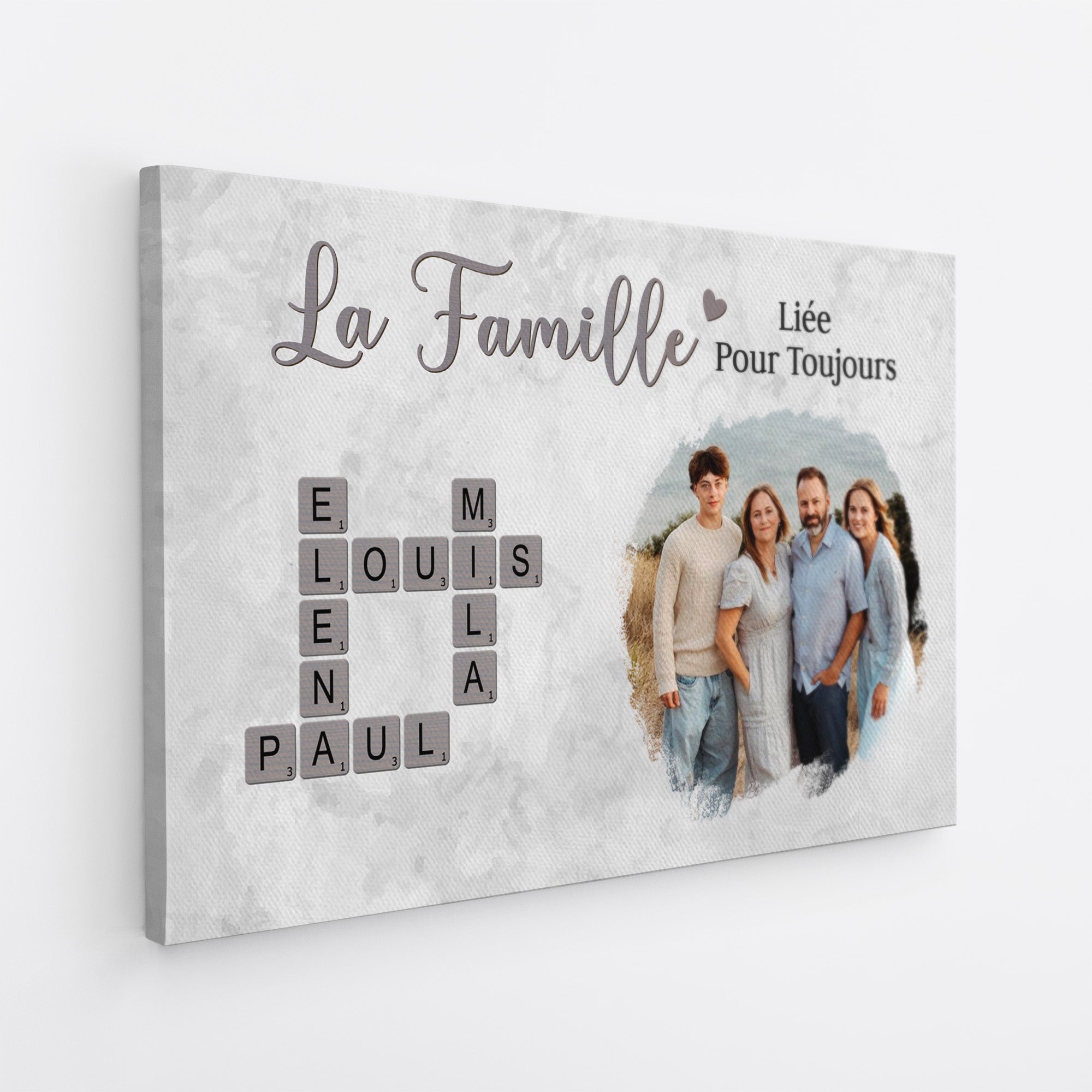 7347CFR1 toile personnalisee avec photo et mots croises notre amour de famille 7347c3lti_2