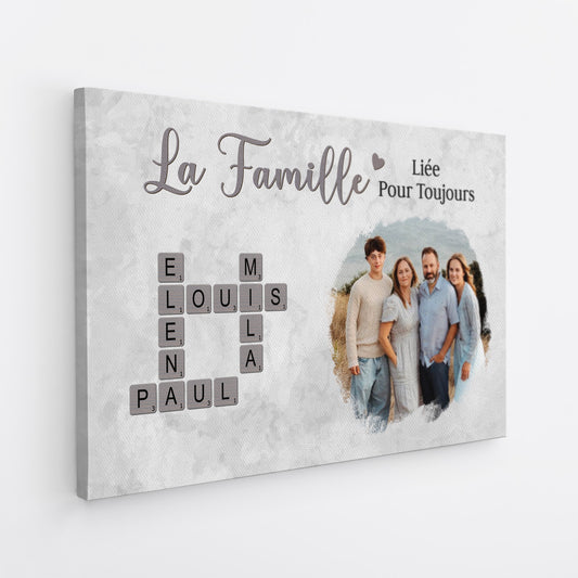7347CFR1 toile personnalisee avec photo et mots croises notre amour de famille 7347c3lti_2