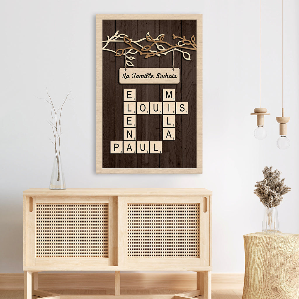 7357CFR3 toile personnalisee famille famille et mots croises 7357ckvni
