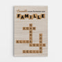 7359CFR1 toile personnalisee famille avec mots croises amour de la famille 7359c3pmi
