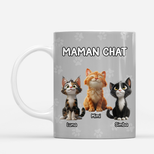 7365MFR1 mug personnalise chat avec patte maman chat 7365mkpcd