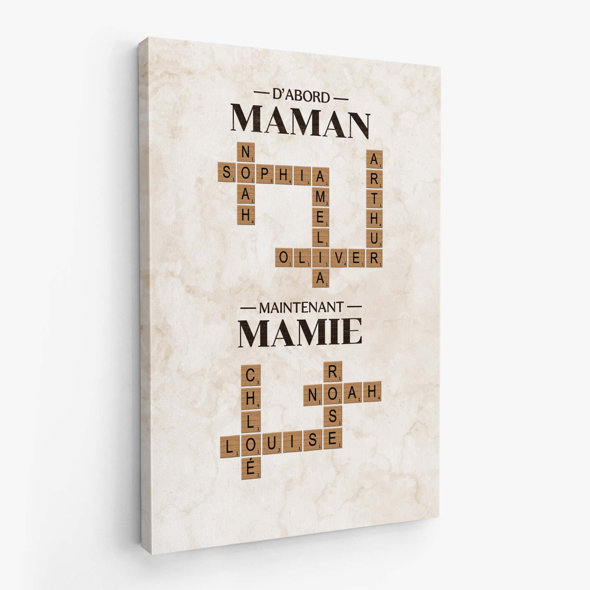 7385CFR2 toile mot croise personnalise dabord maman maintenant mamie 7385c6v5a