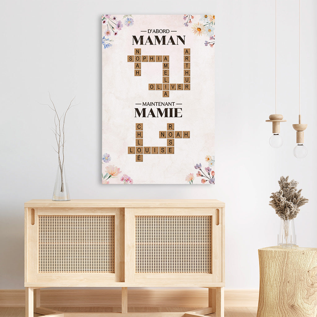 7385CFR3 toile mot croise personnalise dabord maman maintenant mamie 7385c6v5a