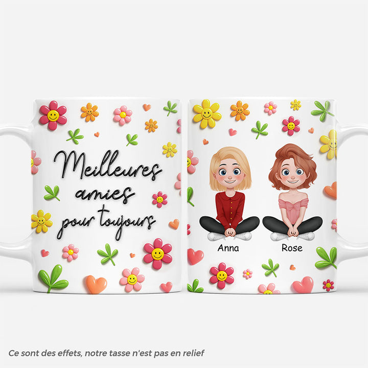 Sac En Toile Personnalisé 'Meilleure Amie' | Cadeau Sentimental Pour Amie, Femme, Copine - Grand Format, Solide