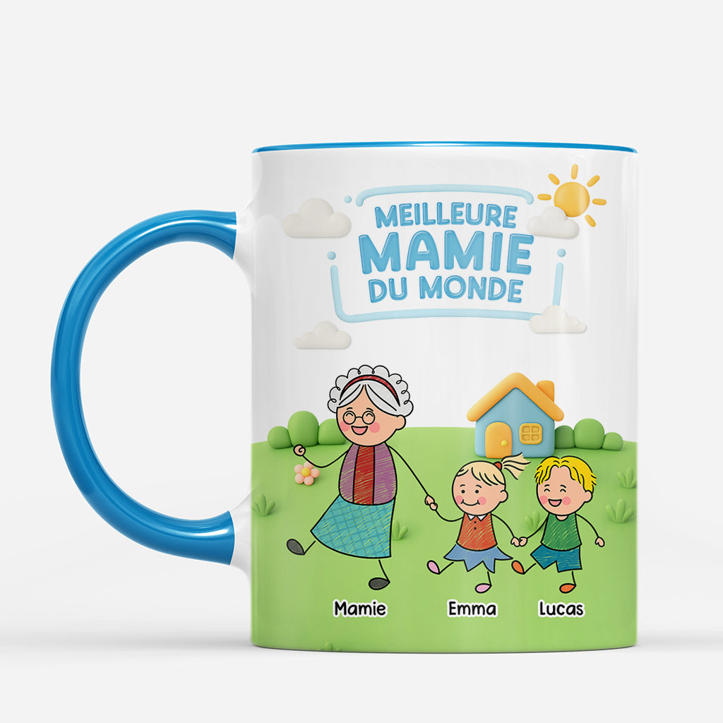 7402MFR2 effet dimpression 3d mug personnalise le meilleur papy et mamie 7402m6pzb