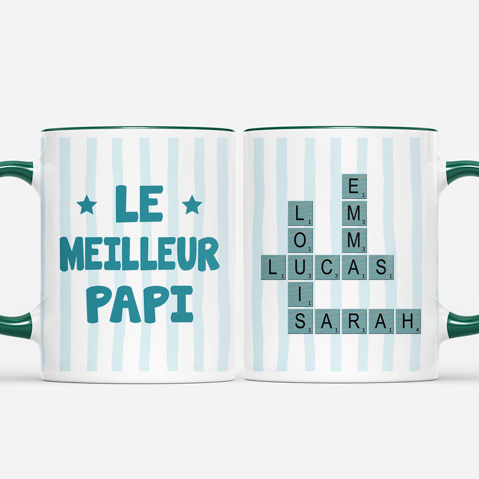 [Effet d'impression 3D] Vie Meilleure Avec Petit-enfant -  Tasse Personnalisée Papy Mamie main image 1